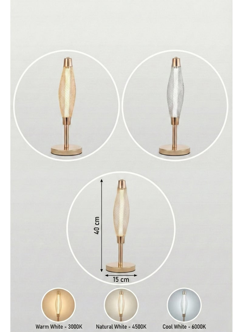 BUY4LESS -  Modern Lighting, Table lamp, Light, Gold Color Colored luxury Table lamp, 45x15 cm, Suitable for bedside, living room - Image 5
