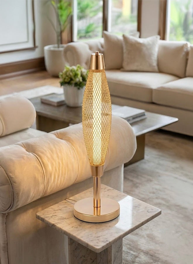 BUY4LESS -  Modern Lighting, Table lamp, Light, Gold Color Colored luxury Table lamp, 45x15 cm, Suitable for bedside, living room - Image 2