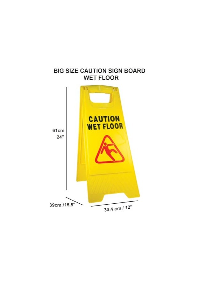 VINSTAR Caution Wet Floor Sign Board, Foldable, Sturdy Double-Sided Safety Warning Signs, Yellow Wet Floor Stand (Pack of 20) - Image 4
