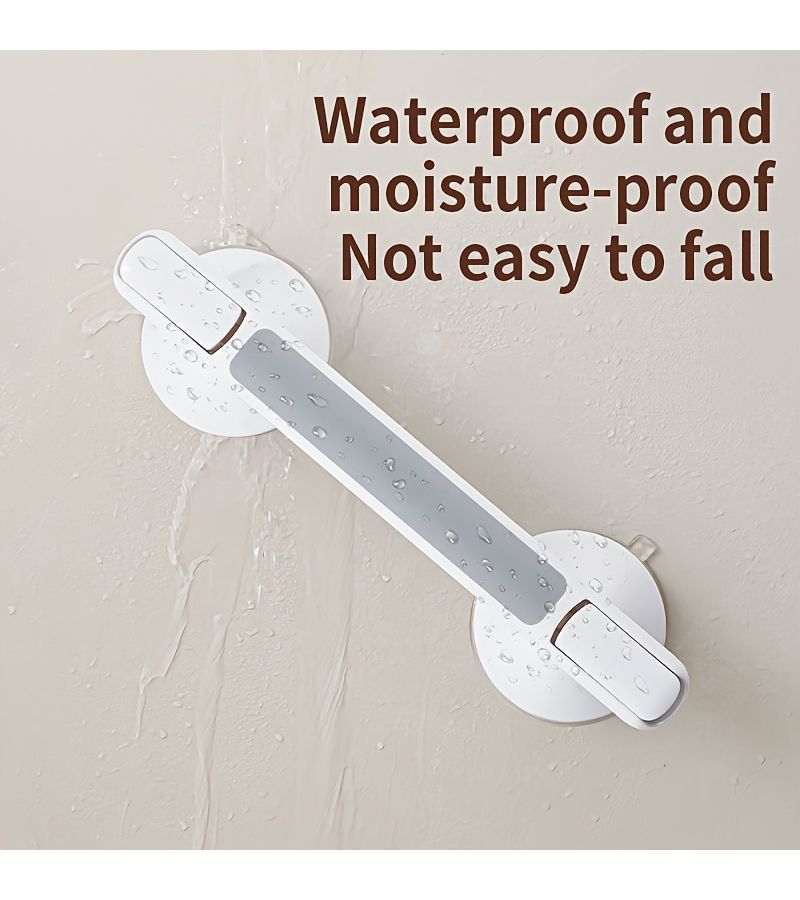 Bathroom Toilet Safety Handrail For Elderly White Anti Fall Non Slip Grab Bar With Suction Cups No Drilling Required Strong Suction - Image 2