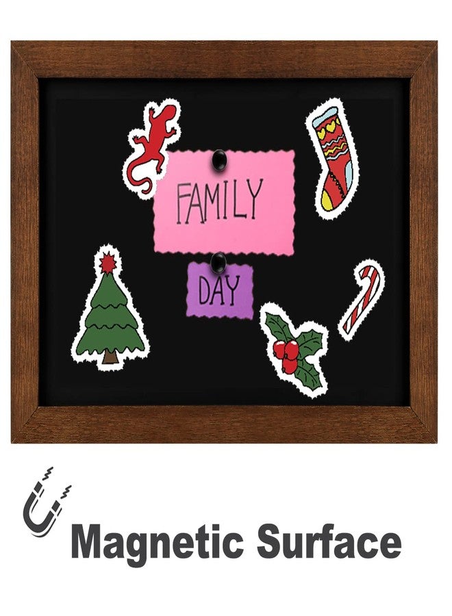 TORASO Chalkboard, Wood Frame Magnetic Chalkboard Sign, Rustic Walnut Wood Framed Chalk Board for Wedding, Kitchen, Bar, Restaurant, Menu & Home Decor, Hanging Chalkboards, 8.7" x 12.6"(BN-2232) - Image 2
