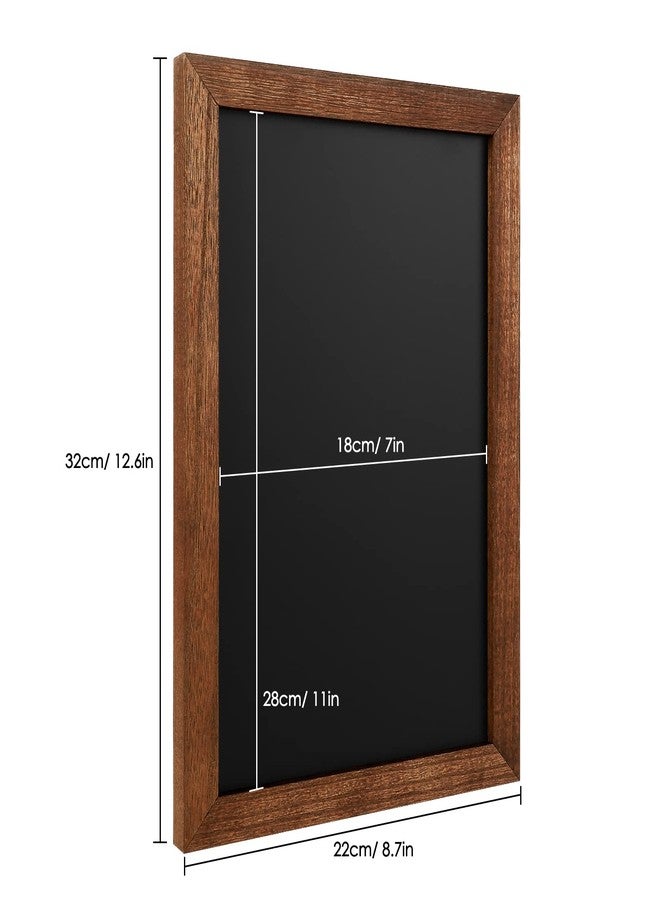 TORASO Chalkboard, Wood Frame Magnetic Chalkboard Sign, Rustic Walnut Wood Framed Chalk Board for Wedding, Kitchen, Bar, Restaurant, Menu & Home Decor, Hanging Chalkboards, 8.7" x 12.6"(BN-2232) - Image 3