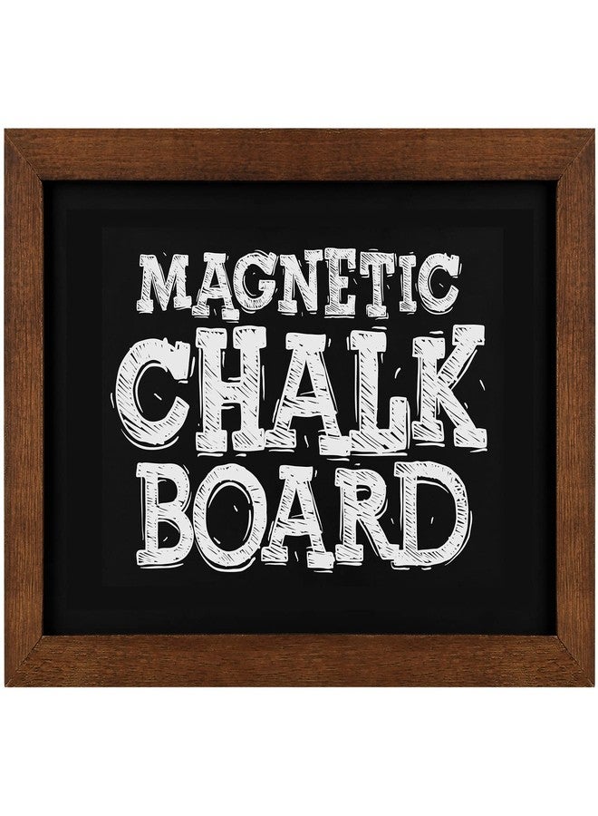 TORASO Chalkboard, Wood Frame Magnetic Chalkboard Sign, Rustic Walnut Wood Framed Chalk Board for Wedding, Kitchen, Bar, Restaurant, Menu & Home Decor, Hanging Chalkboards, 8.7" x 12.6"(BN-2232) - Image 1
