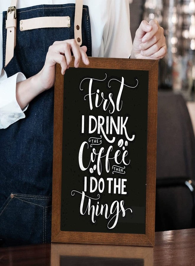 TORASO Chalkboard, Wood Frame Magnetic Chalkboard Sign, Rustic Walnut Wood Framed Chalk Board for Wedding, Kitchen, Bar, Restaurant, Menu & Home Decor, Hanging Chalkboards, 8.7" x 12.6"(BN-2232) - Image 5