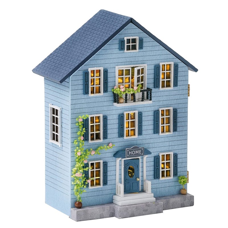 CUTEROOM Dollhouse Miniature with Furniture DIY Wooden Dollhouse Kit Plus LED Lights Creative Room for Valentines Day Gift Idea D031 - Image 2