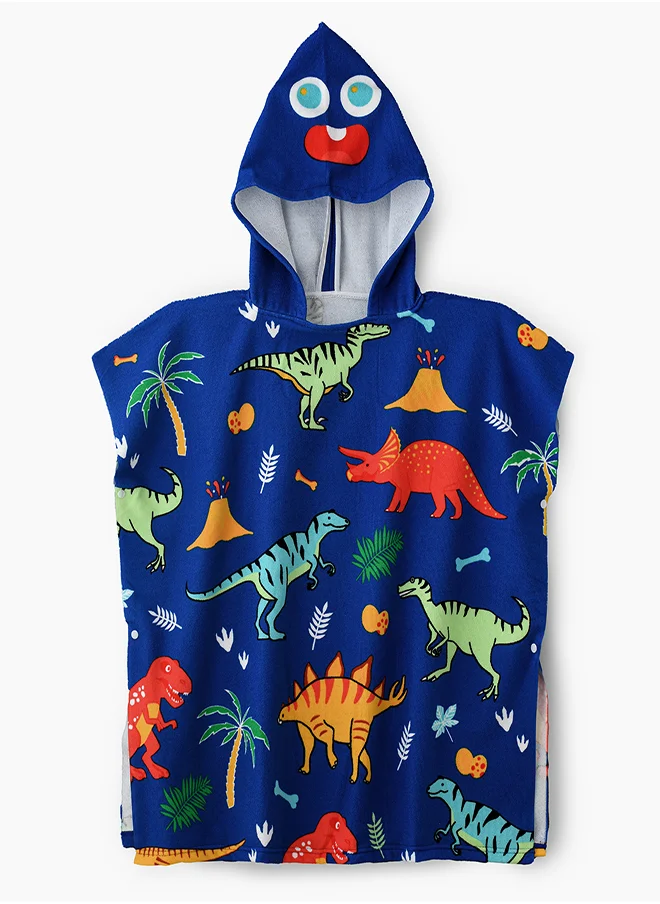 بيبي كلو Dinosaur Adventure Hooded Kids Towel in Navy