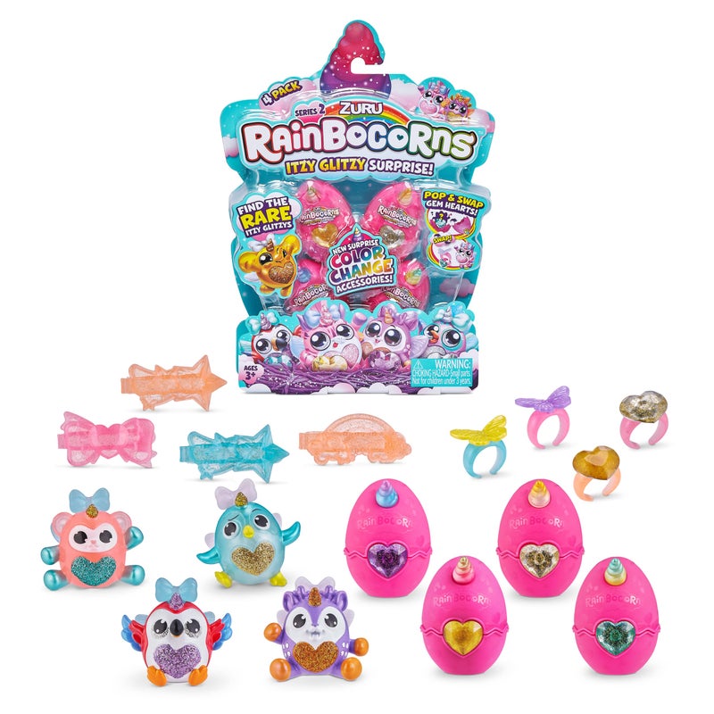 Rainbocorns 9243 Itzy Glitzy Surprise Series 2, Collectible Eggs, Double Pack Plush Pet, for ages 3+, 2 Pack - Image 2