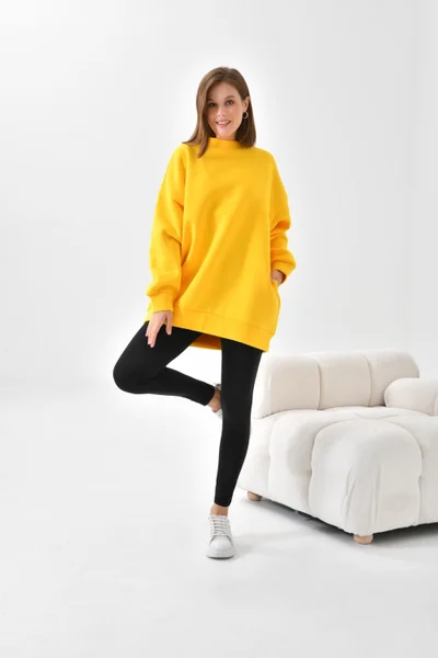 Garmi Ftz Women 3 Thread Raised Sweatshirt Yellow