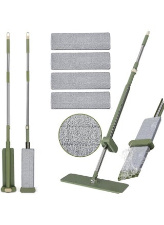 Flat Mop with Wringer Set, 4 Extra Pads, Wet and Dry Mops for Floor Cleaning Microfiber Pad with Long Handle, 360Â° Freely Rotating Head | Household Cleaning Tool for Multi-Surface Hard Floors - pzsku/ZDBBA5568D3F6EC1455CBZ/45/1749823232/61e99efd-c109-4d38-a747-7e1f61d1f4de
