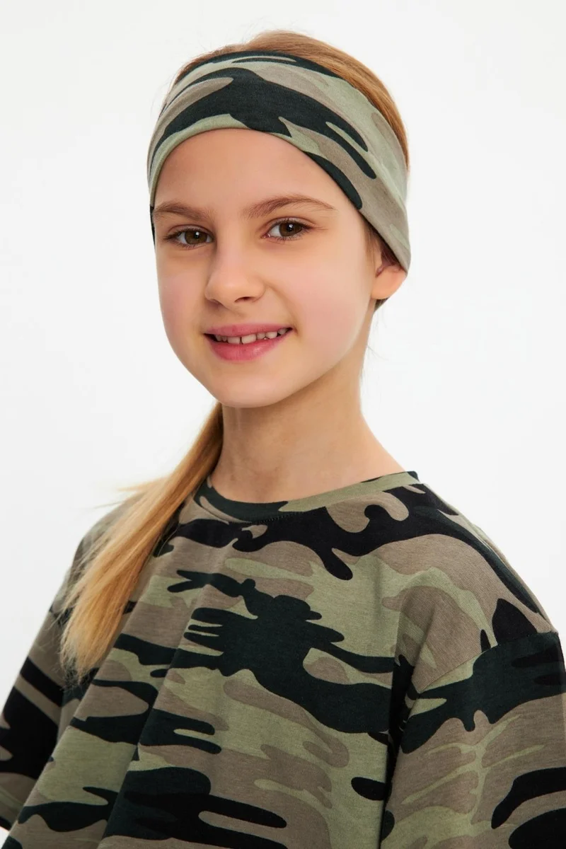 بيبيجيز Camouflage - Camouflage Girl Cotton Combed T-Shirt Bandana Set of 2 - Sports Comfortable Best Of Collection 5