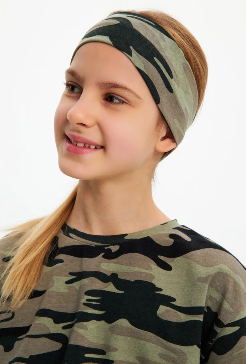 بيبيجيز Camouflage - Camouflage Girl Cotton Combed T-Shirt Bandana Set of 2 - Sports Comfortable Best Of Collection 5