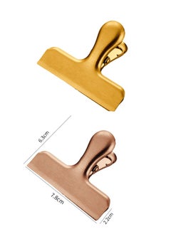 INSENSE Sealing clip, stainless steel coffee snack moisture-proof sealing clip, T-shaped multi-purpose folder, kitchen food storage bag clip 2 pieces  - Image 1