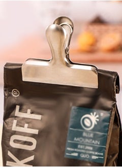 INSENSE Sealing clip, stainless steel coffee snack moisture-proof sealing clip, T-shaped multi-purpose folder, kitchen food storage bag clip 2 pieces  - Image 2
