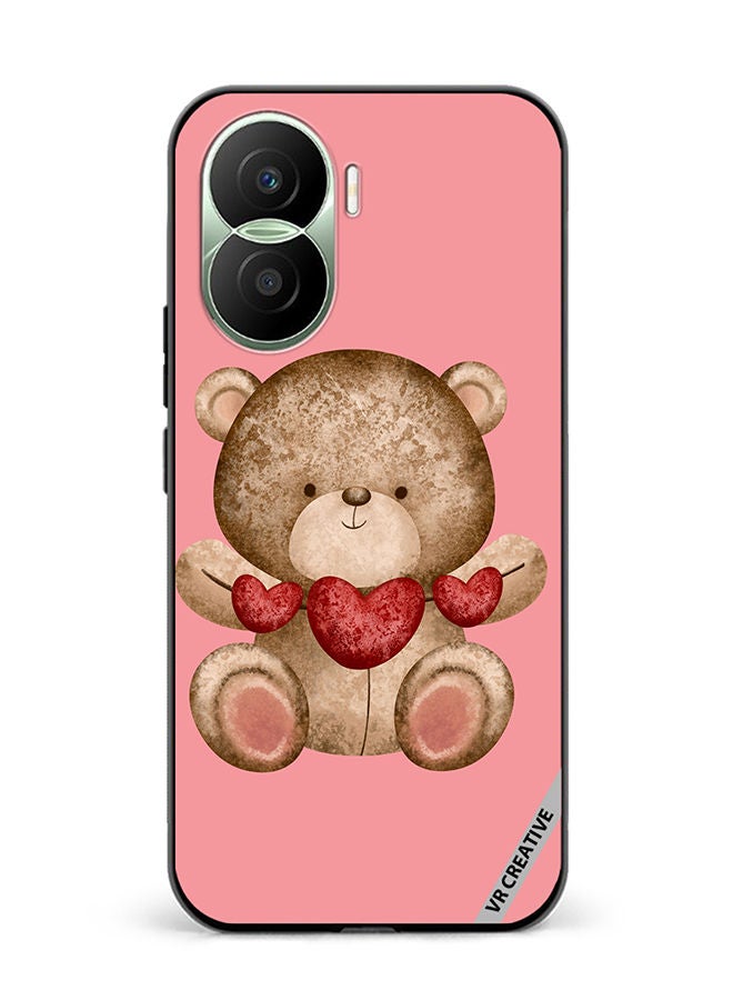 VR CREATIVE Protective Case Cover For Honor Play7T Pro Bear Love Design Multicolour - Image 1