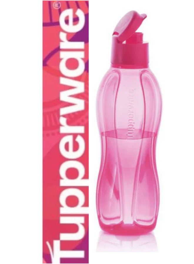 Tupperware Original Reusable - Hydration Fridge Bottle - BPA-Free - Leak Proof - Ideal for Gym, Office, Home Sports, Work & School Fliptop Eco Water Bottle, 750ML, Red and Blue color -2 Pcs - Image 2