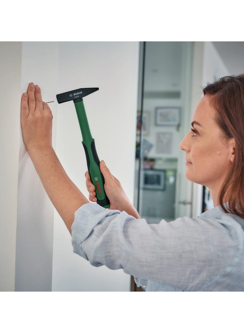 BOSCH Bosch Engineer's Hammer 300 g (Comfortable Soft Grip Handle with Fibreglass Core; Robust Carbon Steel; Effortless Impact Force; Low Vibration)  - Image 3