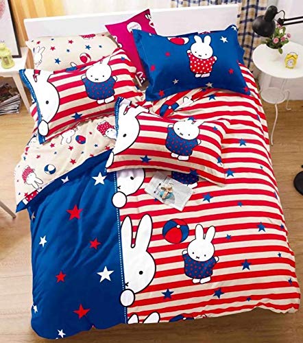 MORADO Premium Glace Cotton Cartoon Design Duvet Cover - Single, Blue & Red with Zipper - Image 5
