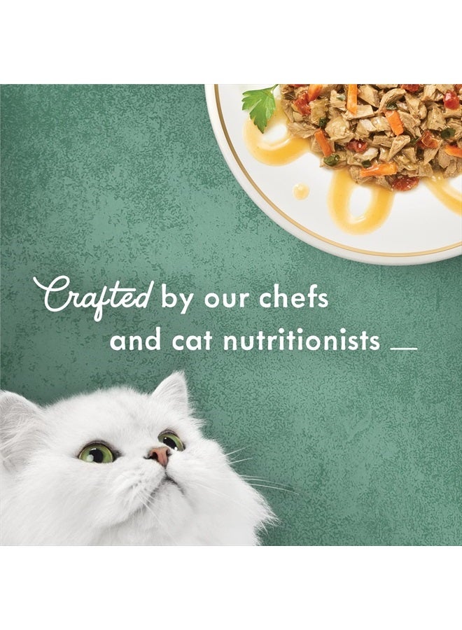 Fancy Feast بوريانا فانسى فيست ميدليز دجاج أبيض بريمافيرا مع الطماطم والجزر والسبانخ في مرق ناعم - (عبوة من 24) 3 أونصات علب - Image 5