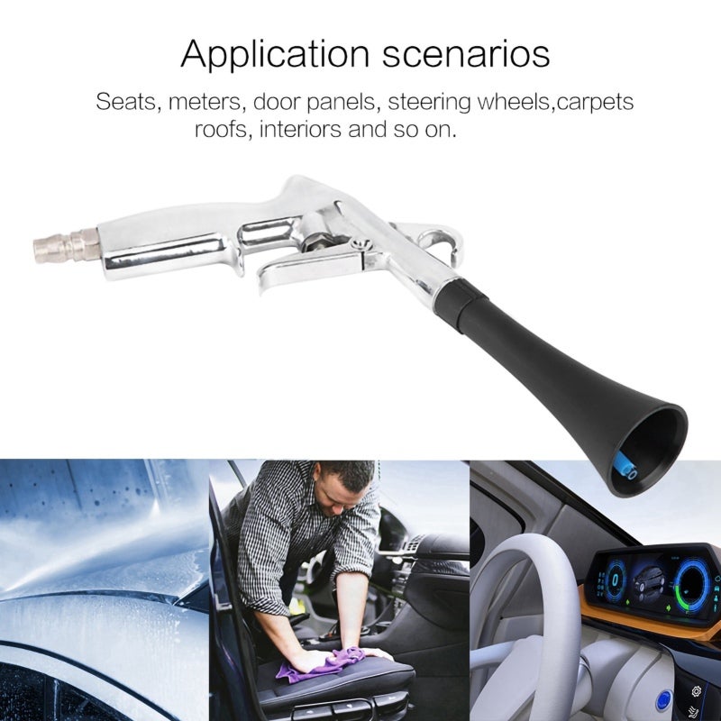 Car Automobile Interior Cleaning Gun Air Pulse Car Wash Tools (Trumpet Head) ( Japanese Male Head ) - Image 1