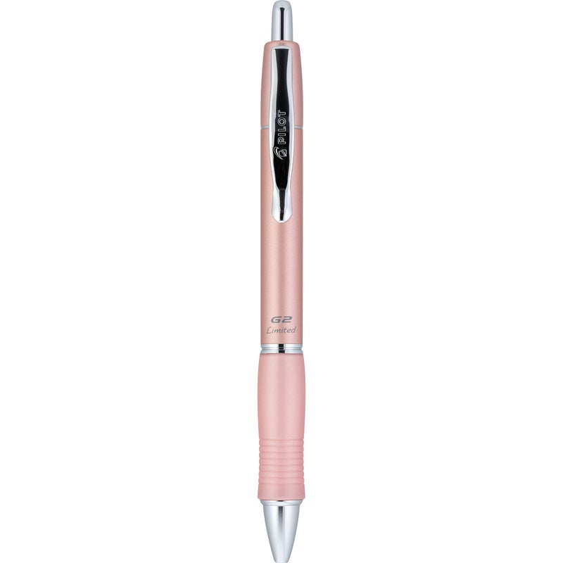 Pilot, G2 Limited Premium Gel Roller Pen, Fine Point 0.7 mm, Rose Gold Barrel, Black Ink - Image 2