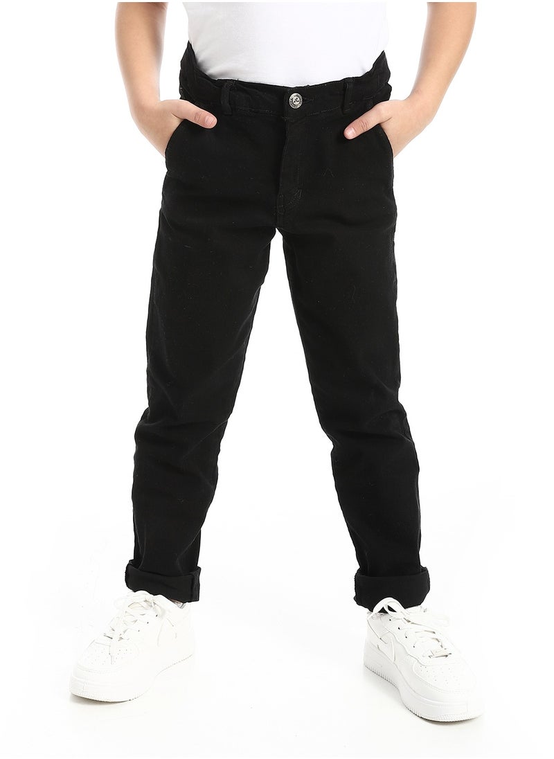 Andora Plain Gabardine Trousers For Boys _ Black  - Image 1