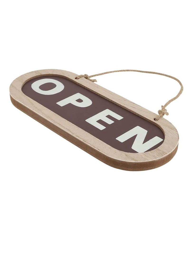 Y&D Open/Closed Sign, Open Signs for Business, Wooden Shop Door Sign Double, Suitable Stores, Restaurants Offices Retail Shops (Grey, Brown)  - Image 2