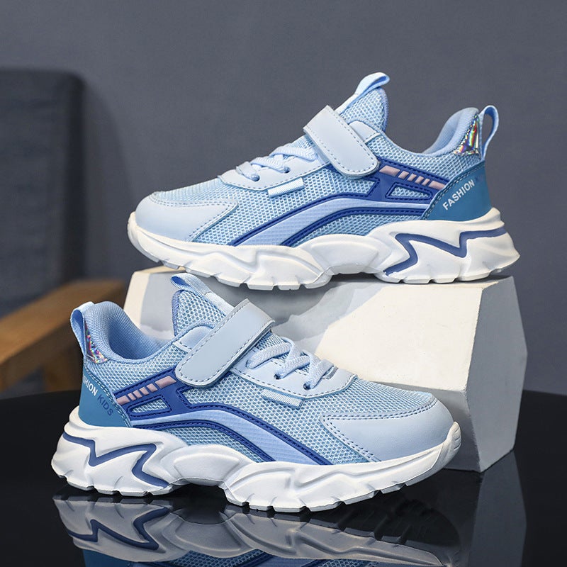 Elementary School Students' Lightweight Soft-Soled Casual Running Shoes, Kidsren'S Shoes, Boys' Spring & Fall Seasons New Breathable Mesh Sports Shoes - Image 4