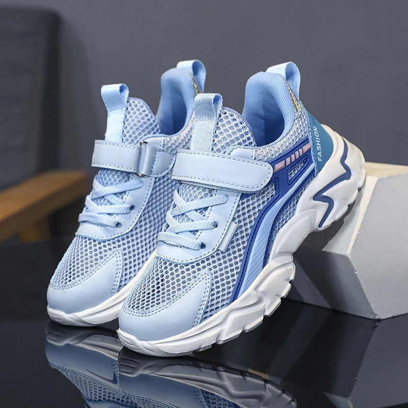 Elementary School Students' Lightweight Soft-Soled Casual Running Shoes, Kidsren'S Shoes, Boys' Spring & Fall Seasons New Breathable Mesh Sports Shoes - Image 1