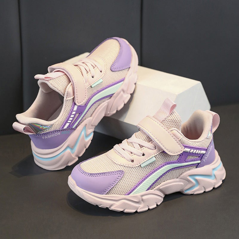 Elementary School Students' Lightweight Soft-Soled Casual Running Shoes, Kidsren'S Shoes, Boys' Spring & Fall Seasons New Breathable Mesh Sports Shoes - Image 5