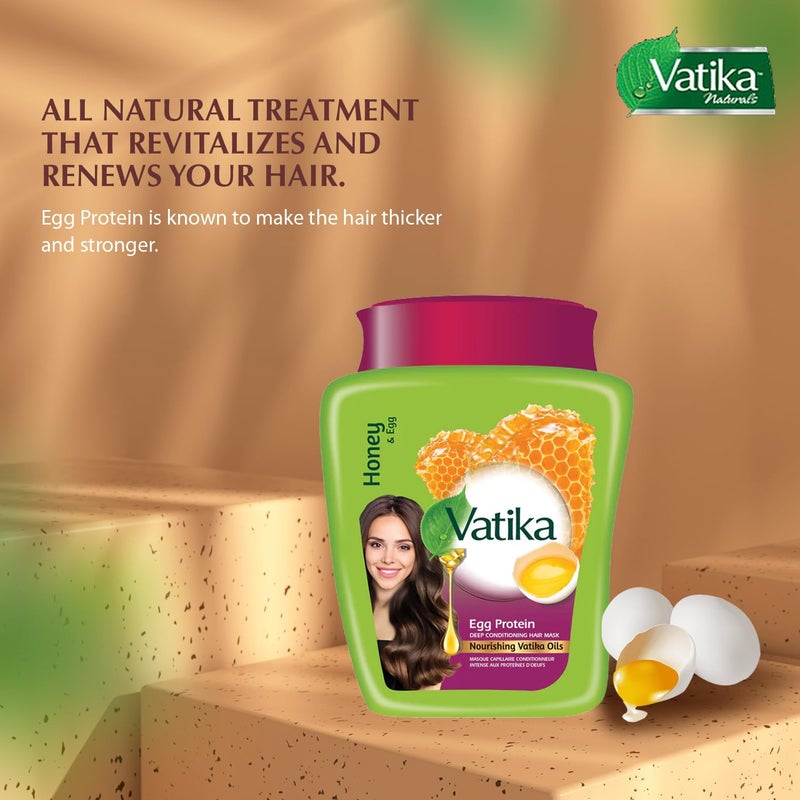 Vatika Naturals Hot Oil Hair Mask - Egg Protein & Multivitamin Treatment for Dry, Damaged Hair, Nourishing & Strengthening, Deep Conditioning for Soft, Smooth Hair - 500ml - Image 2