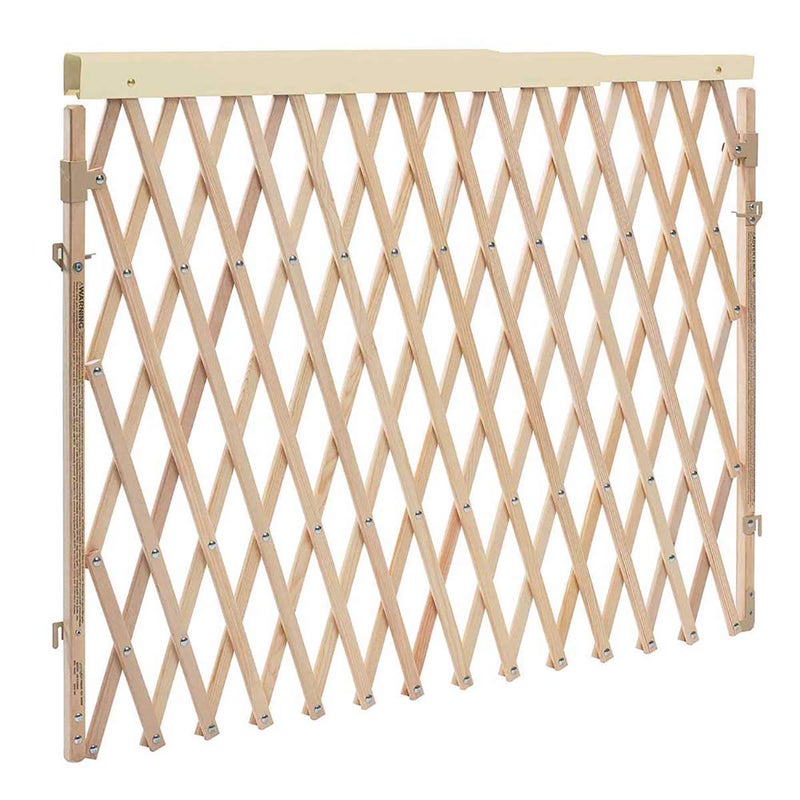 Evenflo Expansion Walk-Thru Room Divider Baby Gate, Natural Wood - Image 2