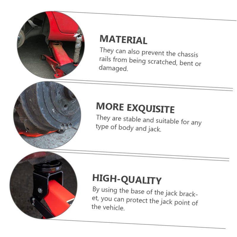 Non Slip Natural Rubber Car Jack Stand Pad Protector for Vehicle Lift Frame Rail - Image 4