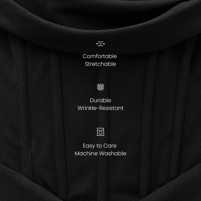 Lulus Sunset Corset Bodycon Mini Dress Womenâ€™s Strapless Sweetheart Neckline Cocktail Dress with Corset Boning and Gummy Tape Black - Image 4