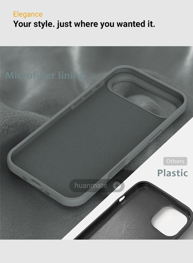 huanmate Apple iPhone Air Silicone Cover Grey - Premium 2.0mm TPU Silicon, Enhanced Camera Protection with Lens Shield, Shockproof & Water-Proof Cover for Apple iPhone Air - Image 5
