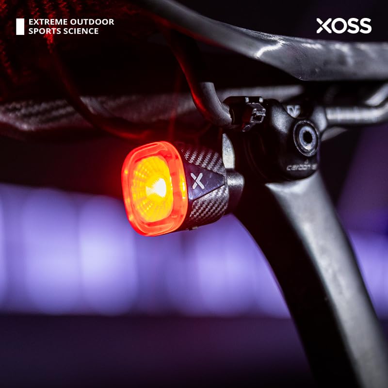 XOSS XR01 Smart Bike Tail Light, IPX6 Waterproof Brake Sensing Rear Lights, USB-C Rechargeable Auto ON/Off Bike Brake Light - Image 4