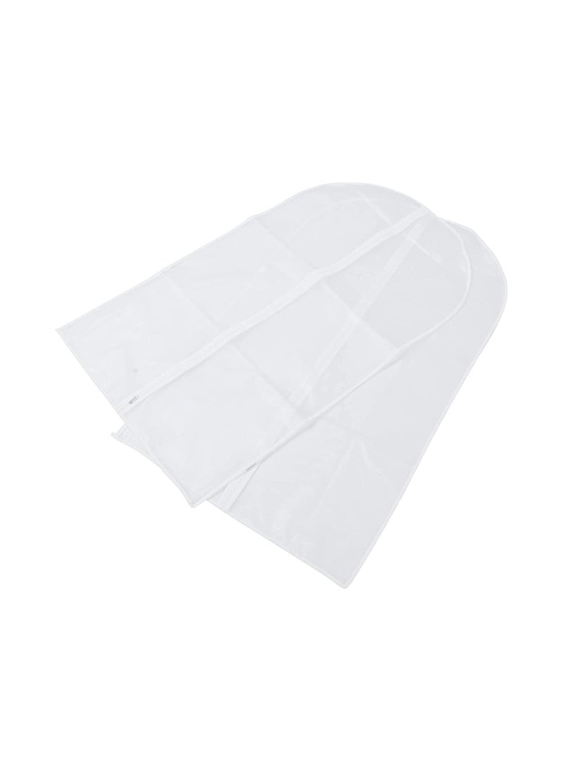 Pack of 10 Hanging Garment Suit Bags 60X160 Garment Bag for Storage Clothes Cover with Clear Window and ID Card Holder for Gown Wind breaker (WHITE) - pzsku/ZDBBB2FAA17579595CC9DZ/45/_/1657724767/2f622d9c-d808-4c36-a551-02cb3c6aca01