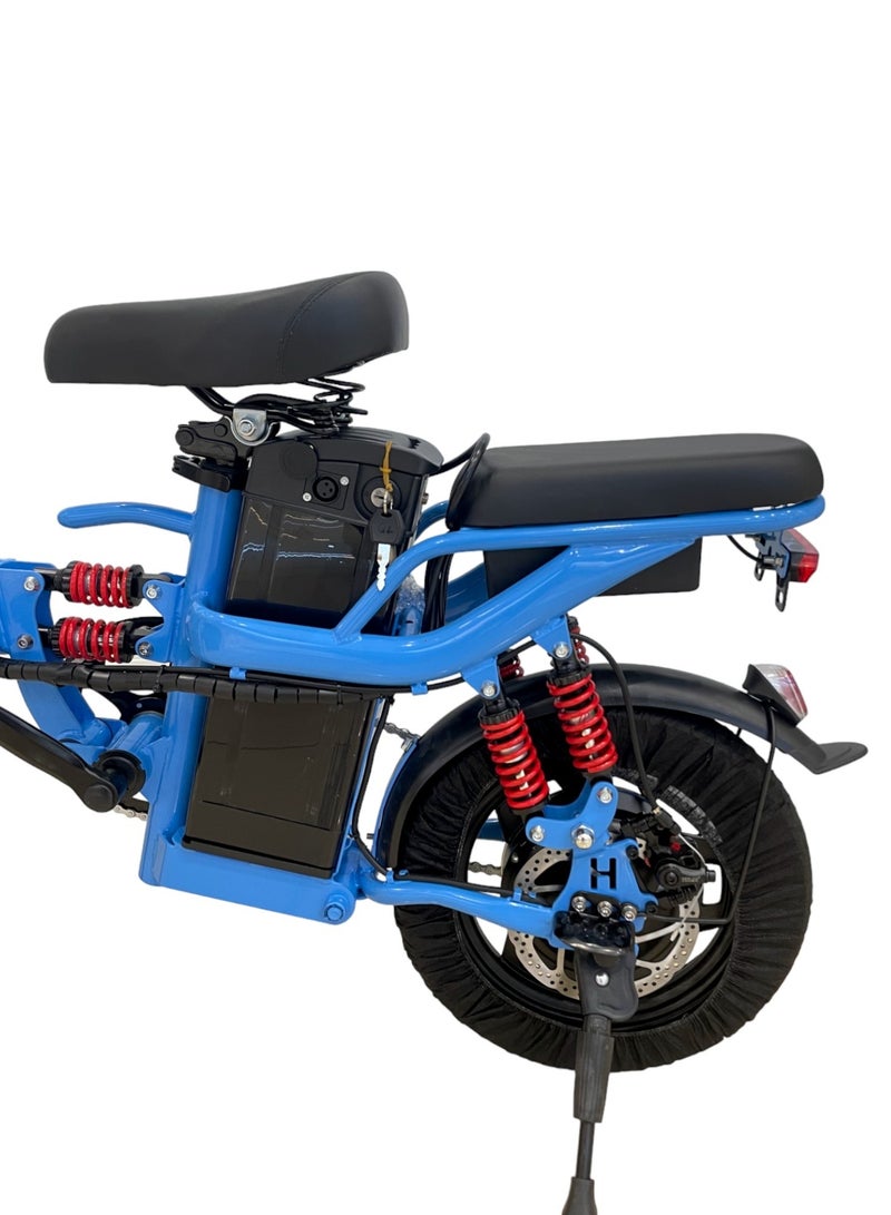 Chenxian Adult Electric Bicycle Bike Foldable Commuter Electric Bike 400W Motor 14 Inch 48V Electric Bike 13Ah Lithium Battery City Bike Max Speed 45Kmph Disc Brake Outdoor Riding  - Image 4
