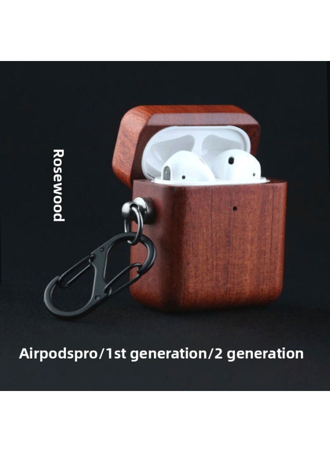Generic - Direct Supply Airpods Pro Wooden Bluetooth Headset Protective Cover For Apple Headset 3 Generation Wooden Ear Shell-Color:Walnut-Applicable Model:airpods 1/2 Generation - Image 1