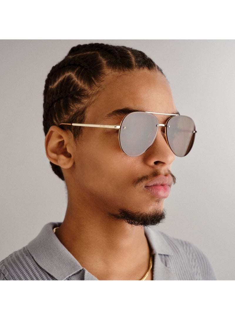 AIRE MIRZAM Classic Aviator Sunglasses for Men & Women | UV400 Protective Metal Frame Shades with Gradient Brown Lenses | Stylish Unisex Eyewear for Outdoor, Driving, and Casual Wear - Image 1