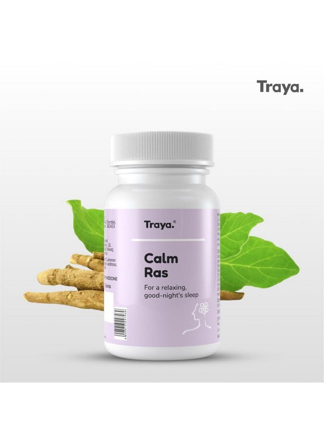 Traya Calm Ras | Ayurvedic Supplements for Anxiety, Stress Relief, and Better Sleep | Consists Ashwagandha, Brahmi, Arjuna, and Jatamansi | 60 Tablets - Image 2