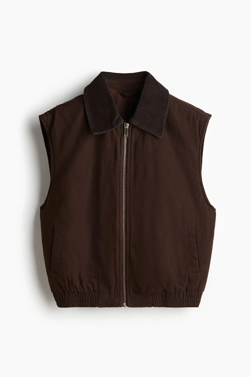 H&M Corduroy-collar gilet