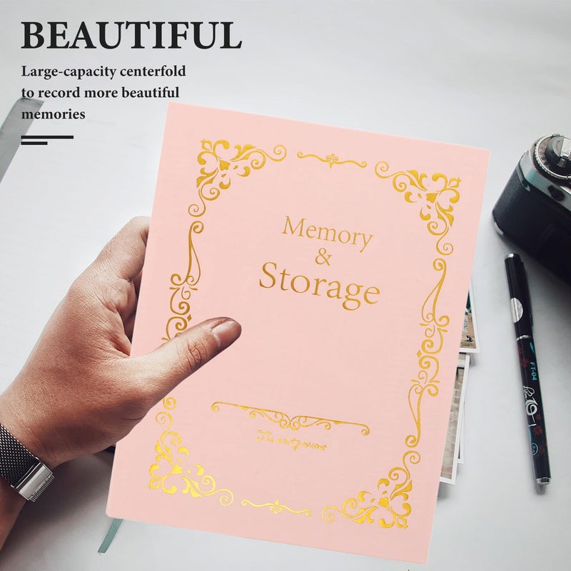 ألبوم صور وردي مطبوع بورق فويل لذكريات الزفاف والعائلة، كتاب صور مصنوع يدويًا DIY - Image 5