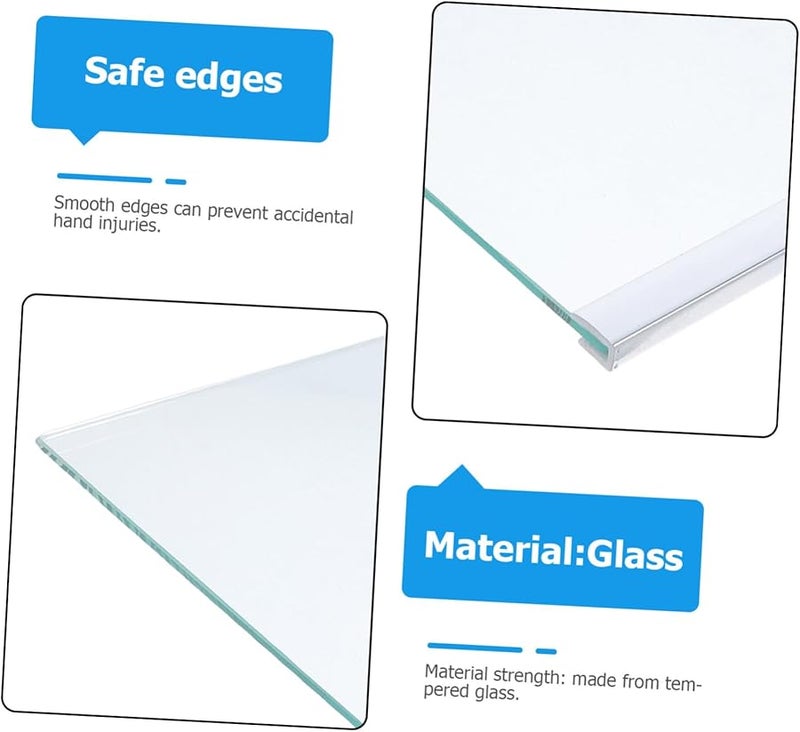 COHEALI منظّم رف الثلاجة والفريزر من الزجاج المقسّى مقاس 29X24X0.7 سم - Image 4