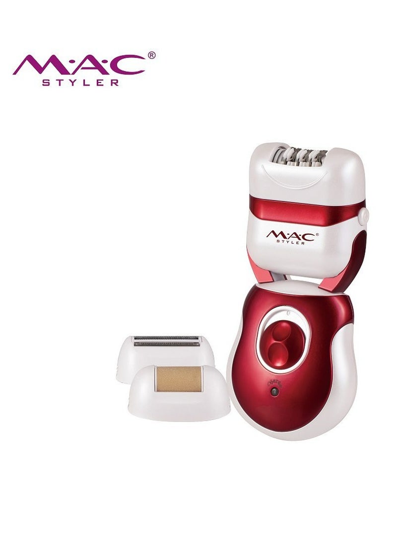 Mac Styler MAC Styler 3-in-1 Epilator & Shaver Hair Removal Kit – Waterproof, Rechargeable with Auxiliary Comb, Charger, Cleaning Towel & Brush  - Image 1