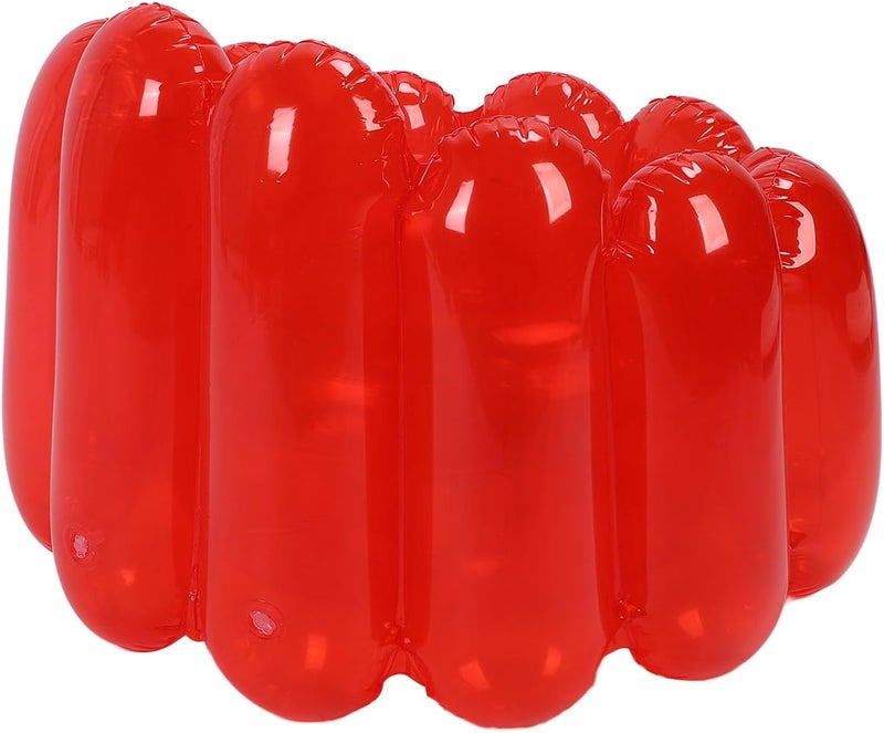 Inflatable Sofa Chair, Portable Blow Up Couch with Transparent Candy Color Design, PVC Inflatable Seat for Indoor Outdoor Use in Living Room Bedroom Pool Party - Image 4