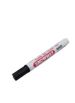 Snowmay قلم تحديد طرف إزميل 12 قطعة عبوة فورية للكتابة الجافة المقاومة للماء Xylene Toluene لون أسود خالٍ