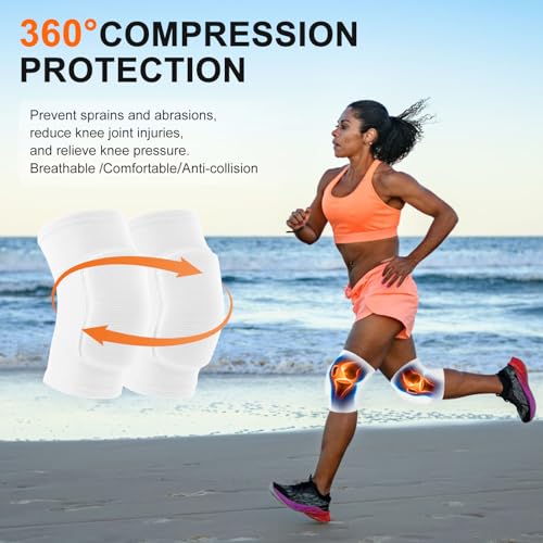 HISFFOG Volleyball Knee Pads for Women, Men, Youth, Girls, Kids, Knee brace for Volleyball Basketball Football Dance Yoga Tennis Running Cycling Workout Climbing Wrestling - Image 4
