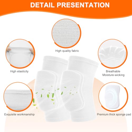 HISFFOG Volleyball Knee Pads for Women, Men, Youth, Girls, Kids, Knee brace for Volleyball Basketball Football Dance Yoga Tennis Running Cycling Workout Climbing Wrestling - Image 3