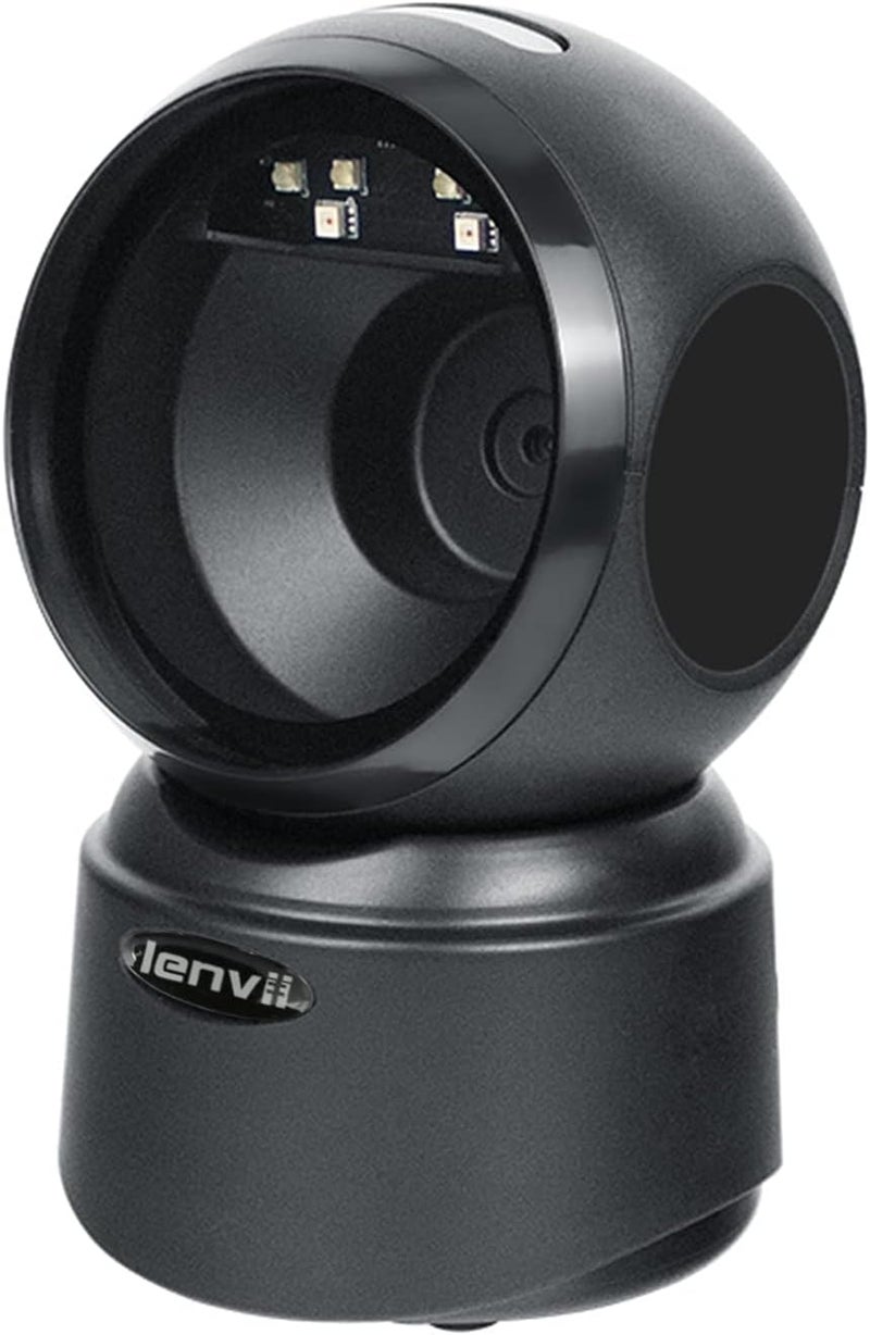 LENVII Barcode Scanner 1D 2D QR Desktop Wired Barcode Scanner Platform Hands-Free Automatic Sense Reader USB Port Plug&Play CMOS Sensor Suitable for Warehouse, Supermarket, Bookstore Pos System - Image 1