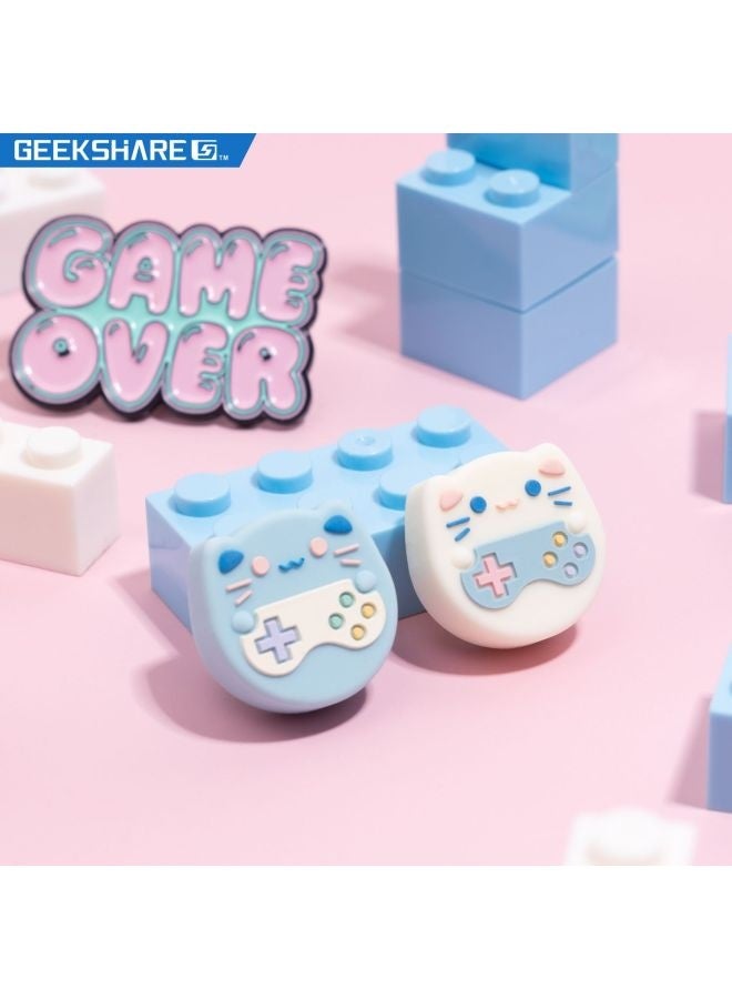Nintendo Switch Joycon Joystick Cap Silicone Protective Cover Mint Bear Design Digital Computer Gaming Accessories-Product Color:Cookie Bread - Image 3